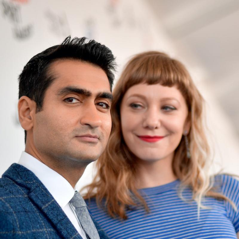 Kumail Nanjiani and Emily Gordon appear together at a film festival.