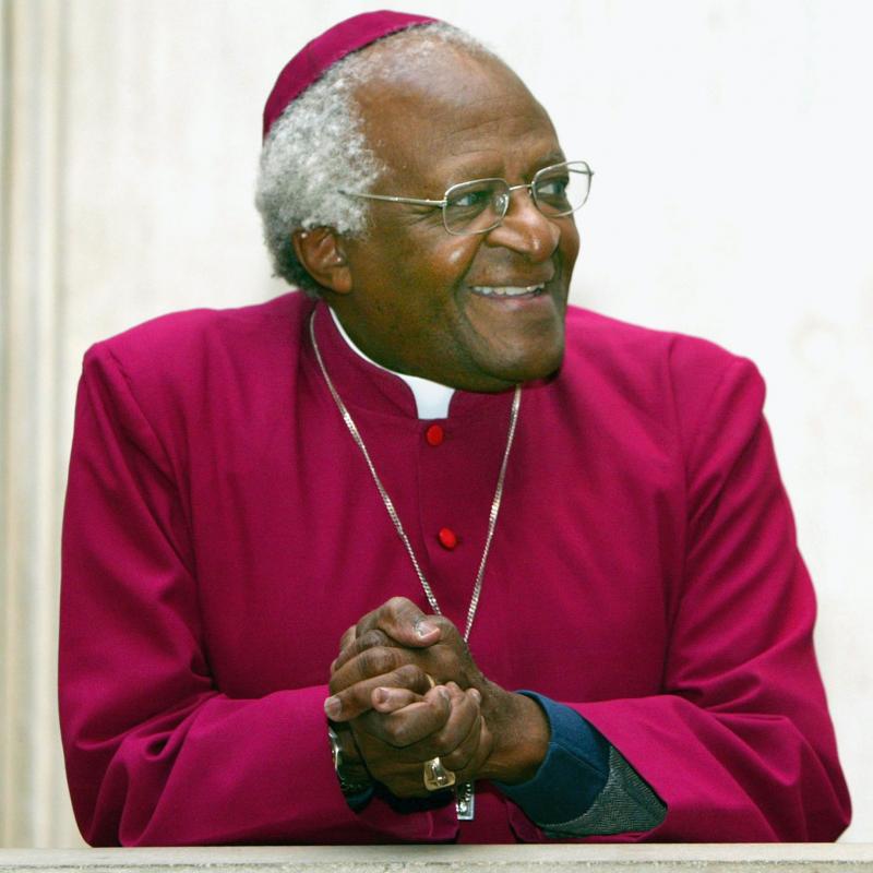 A portrait of South African theologian Desmond Tutu