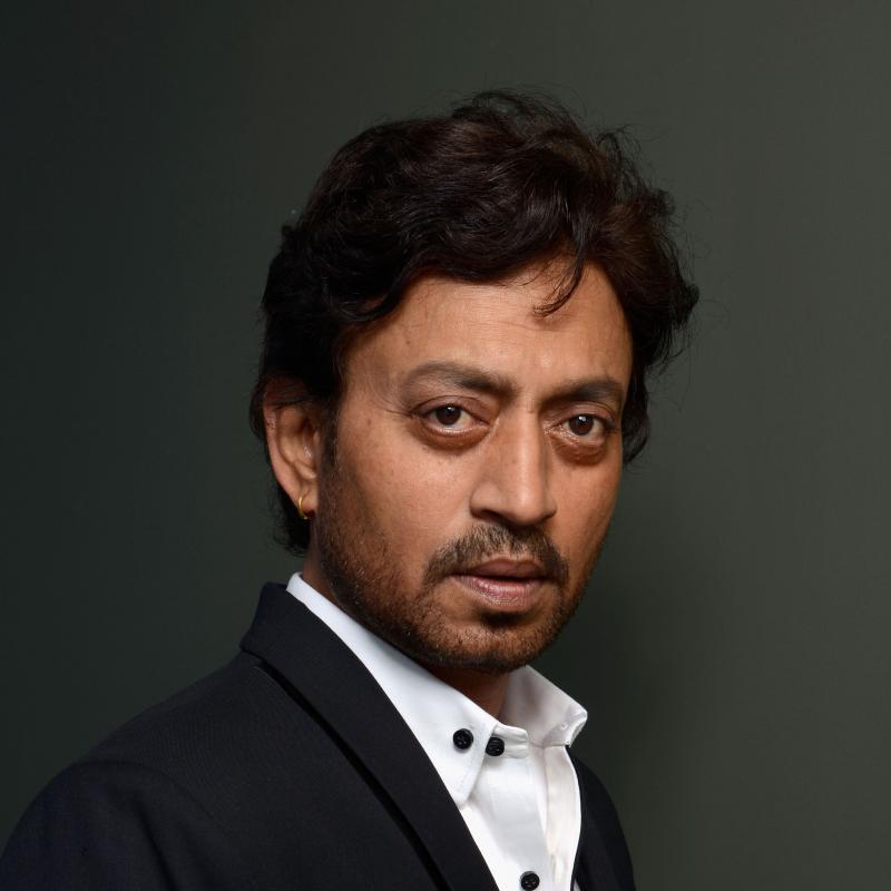 Actor Irrfan Khan looks at the camera in this portrait