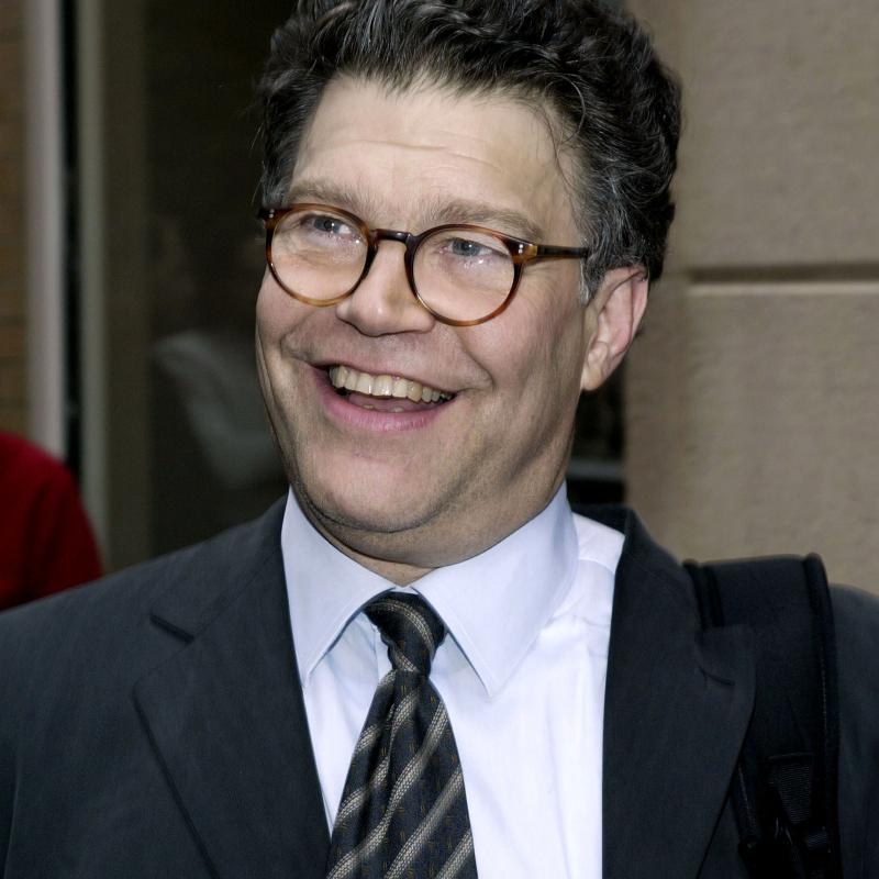 Comedian Al Franken attends the premiere of "The Hunting of The President"